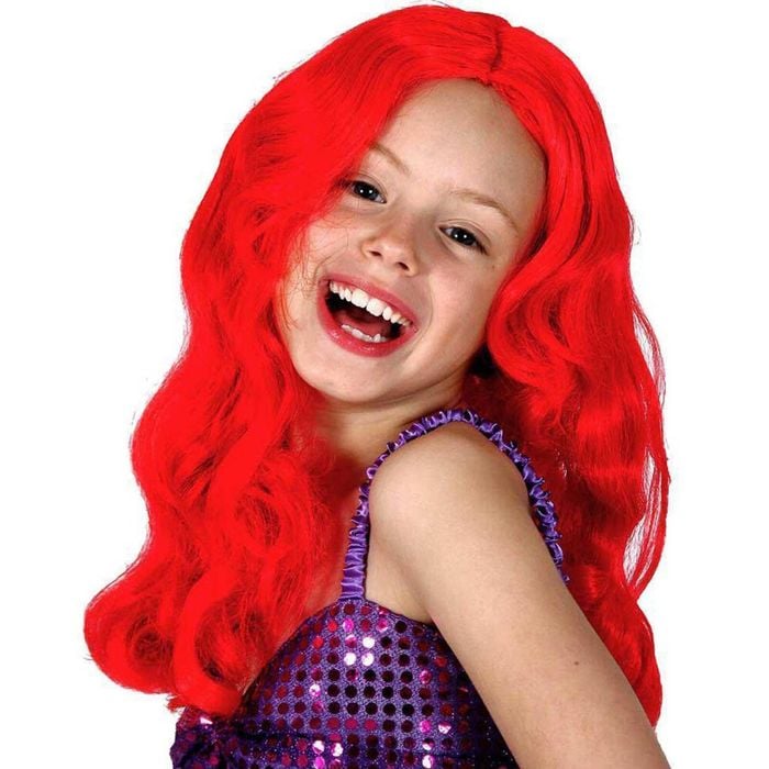 Disney Princess Little Mermaid Ariel Wig Kids Dress Up Hair Party Accessory Red