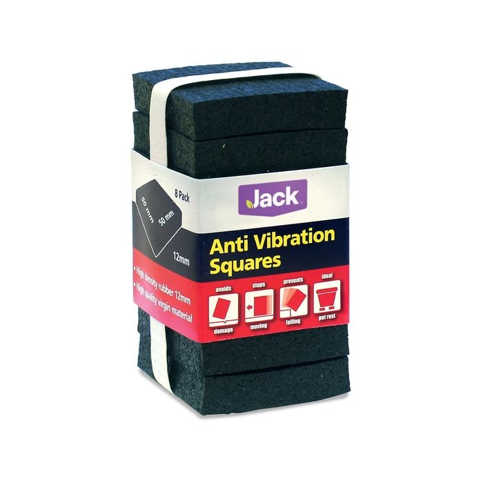 Jack 50 x 50 x 12mm Anti Vibration Squares - 8 Pack