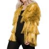 Festival Gold Tassel Plus Size Womens Costume Jacket - L-xl