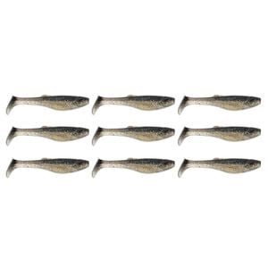 3x 3PK 5.5In Rapala Crush City Heavy Soft Plastic Paddle Tail Lures -Black Gold