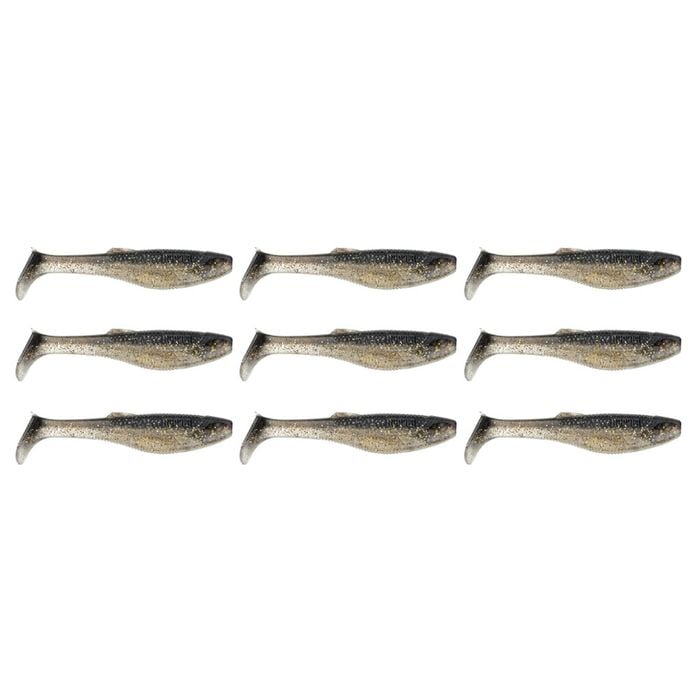 3x 3PK 5.5In Rapala Crush City Heavy Soft Plastic Paddle Tail Lures -Black Gold