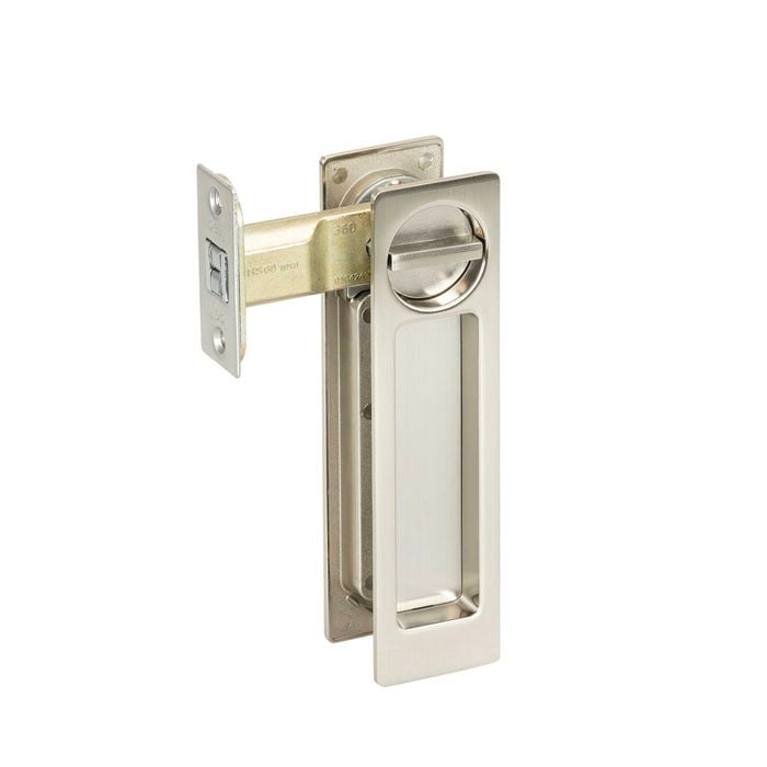Delf Satin Nickel Rectangular Cavity Privacy Door Lock