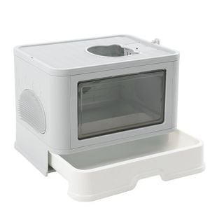 Pawz Foldable Cat Litter Box Grey