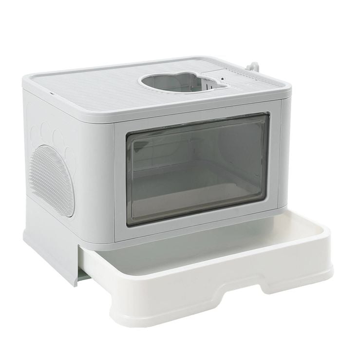 Pawz Foldable Cat Litter Box Grey