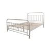 Metallica Queen Bed Size Metal Frame Platform Mattress Base - White