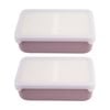 2pk Melii Silicone Bento Removable Compartments With Dividers Pink/ivory