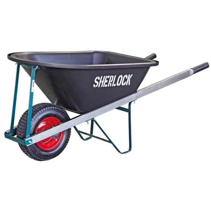 Sherlock 100L Poly Wide Wheel Tray Wheelbarrow