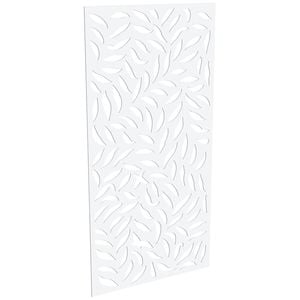 ProtectorAl 300-1200w x 1201-2400h Satin White/Gloss White Large Leaf Unframed Composite Deco Panel
