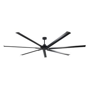 Parrot Uncle 213cm Industrial Black 7-Blade Aluminium HVLS Extra Large DC Motor Ceiling Fan With Remote