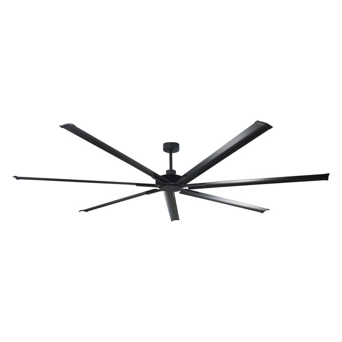 Parrot Uncle 213cm Industrial Black 7-Blade Aluminium HVLS Extra Large DC Motor Ceiling Fan With Remote