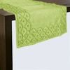 Silk Blend Beaded Table Runner 45cm x 150cm - Shadow Lime