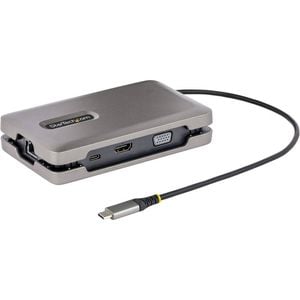 Startech.com Usb-c Multiport Adapter W/usb-c Dp Alt Mode Video/4k Hdmi/vga, Usb-c Dual Monitor Docking Station