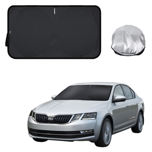 Front Windscreen Sun Shade for Skoda Octavia 2013 - 2020 NE - Standard 150 x 85 cm - Black