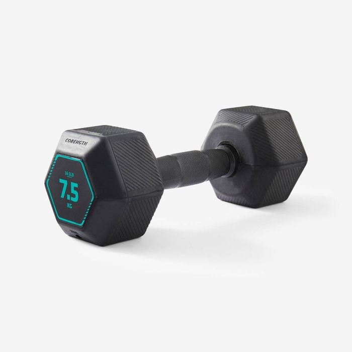 Decathlon | Weight Training Crosstraining Hex Dumbbell 7.5 Kg - Black - One Size