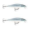 2x Rapala 8cm Flat Rap Floating Shallow Diving Fishing Lures - Baby Aspius