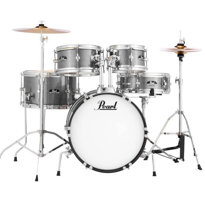 Pearl Roadshow Junior 5-piece 16" Acoustic Drum Kit W/ Hardware & Cymbals (grindstone Sparkle)