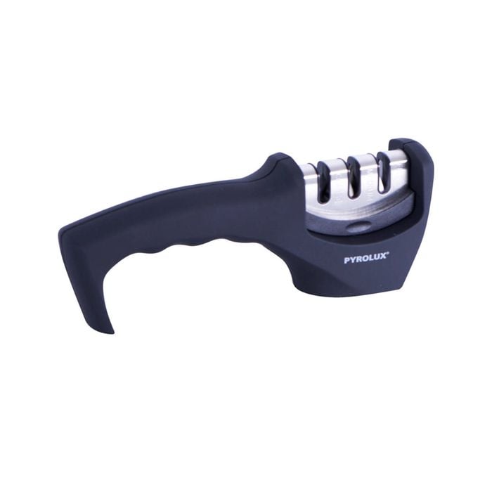 Pyrolux 3-Step Pull Thru Manual Knife Sharpener Fine/Coarse/Medium Black