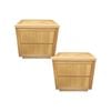 Rosemallow 2pc Bedside Table 2 Drawers Storage Cabinet Nightstand End Tables