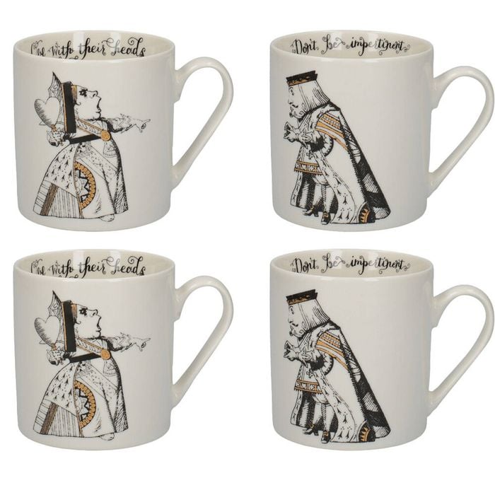 2pk 2x Mikasa X V & A Alice In Wonderland His And Hers Coffee Drinking Mug Set
