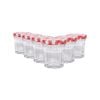 Argon Tableware 30ml Glass Jam Jars With Airtight Red Gingham Lids - Set Of 6 Empty Screw Top Kitchen Storage Preserving Jar