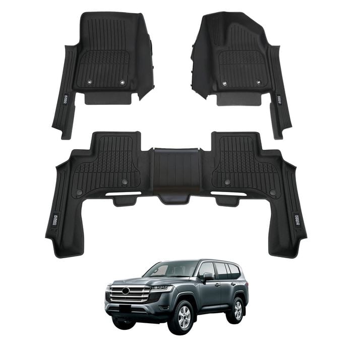 AUSGO 7D Injection Car Floor Mats For Toyota Land Cruiser Landcruiser 300 LC300 2021-Onwards Floor Liners