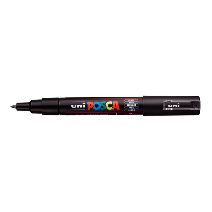 Uni Posca PC-1MR Extra Fine Bullet Tip Paint Marker (Black)