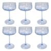 6PK Urban Tillie Coupe Champagne Cocktail Drinking Glass 365ml 16cm Blue