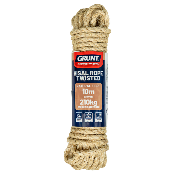 Grunt 8mm x 10m Sisal Twisted Rope