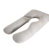 Ufurniture Pregnancy Pillow Nursing Feeding Sleeping Full Body Support Light Grey