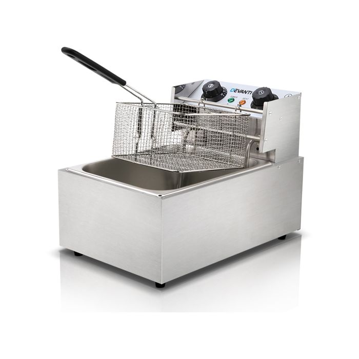Devanti Electric Deep Fryer Stainless Steel