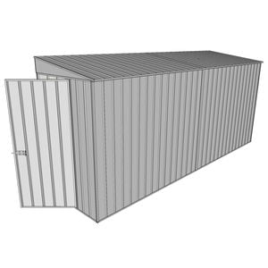 Build-A-Shed 1.2 x 4.5 x 2.0m Tunnel Shed Tunnel Hinged Door No Side Doors - Zinc