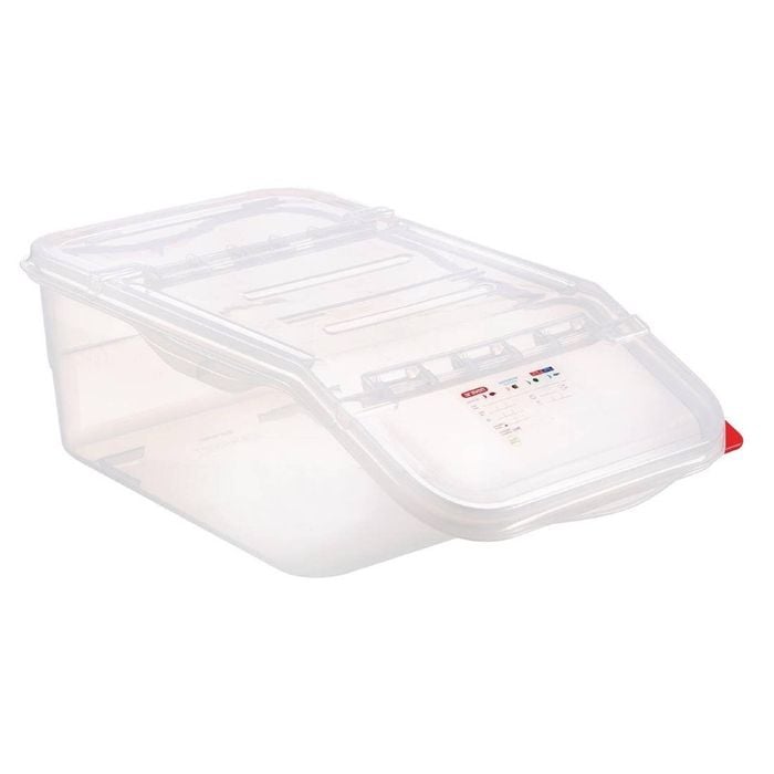 Araven Ingredient Bin Polypropylene 1/1 Gastronorm Stackable Food Storage 22ltr 200x340x565mm