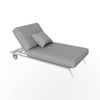 Nordhavn Single Grey Reclining Sun Lounger, Outdoor Folding Sunbed, Sofa Day Bed