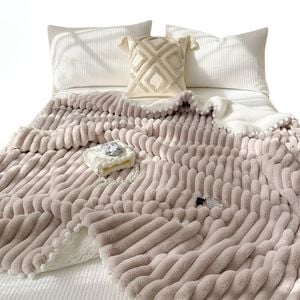 Anycozy Brown Faux Rabbit Fur Weighted Blanket 200x230cm