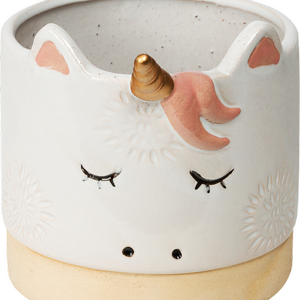 Northcote Pottery 11cm White Unicorn Pot
