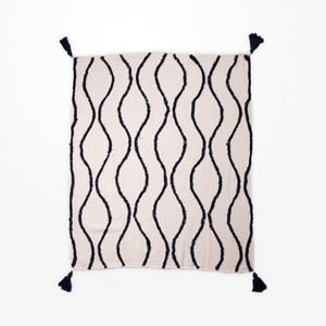 DWBH Cotton Slub Throw Blanket 125x150cm Home Decor MARINE
