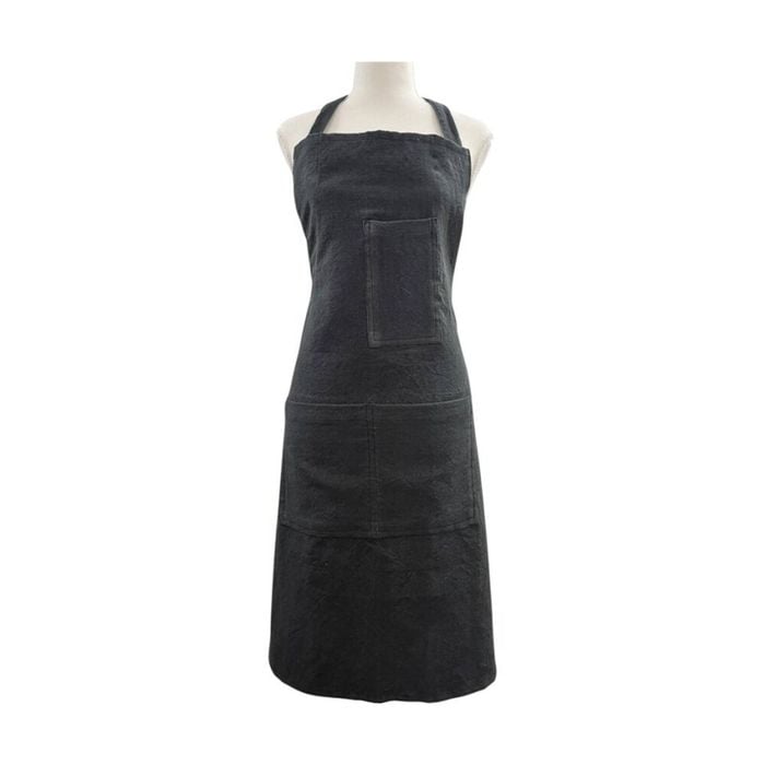 J.Elliot Home Jules Cotton Linen Kitchen Apron 83x68x0.3cm Charcoal