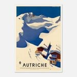 Galrie Austria Autriche Vintage Ski Poster - Retro Art from the Mid-20th Century Artwork, Poster Only, A4 21 x 30cm (8 x 12inch)