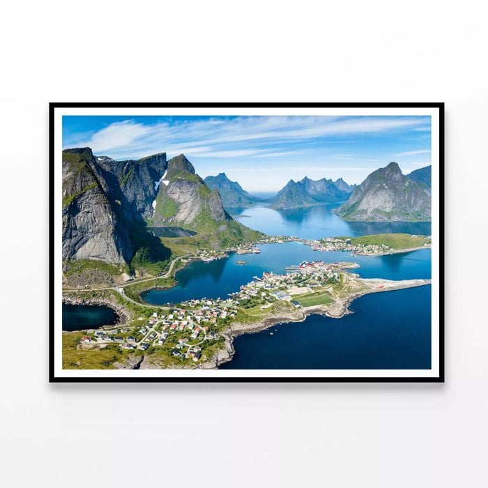 Islands, Water with Mountains  Print 100% Australian Made 120x90cm  (Poster)