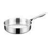 NNEOBA 20cm Tri-Ply 304 Stainless Steel Frying Pan Uncoated Silver
