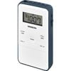 Sangean DT140 AM/FM Digital LCD USB Pocket Radio S Size - White