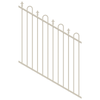 ProtectorAl 0350-1200W x 1200H Surfmist Loop & Spear Top Pool Fence Panel Raked 16-30º