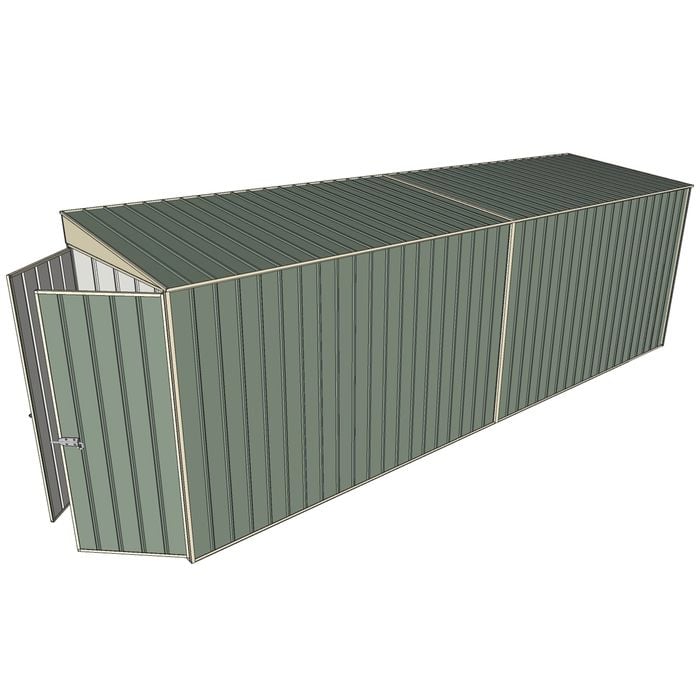 Build-a-Shed 1.5 x 6 x 2m Skillion Shed without Side Doors - Green