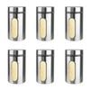 6PK Glass & Co Large Stainless Steel Window Canister Jar 1000ml Assorted