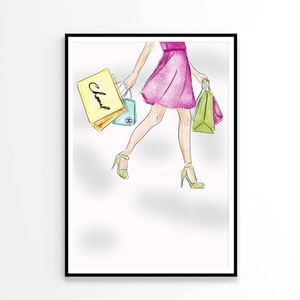 Luxury Green Heels Fashion   Print 100% Australian Made 60 x 90cm   (Poster)