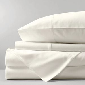 CottonMore 100% Premium Cotton 800TC Sateen Luxury Sheet set OffWhite Colour - Single