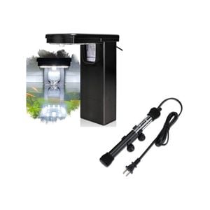 Hygger Aquarium Filter Light and  Aquarium Heater 50W - KBHG98250W-Black