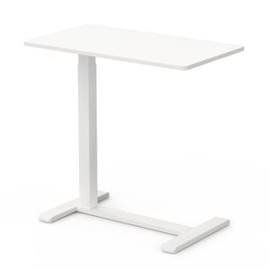 Advwin Mobile Standing Desk Pneumatic Height Adjustable Laptop Desk 70cm White