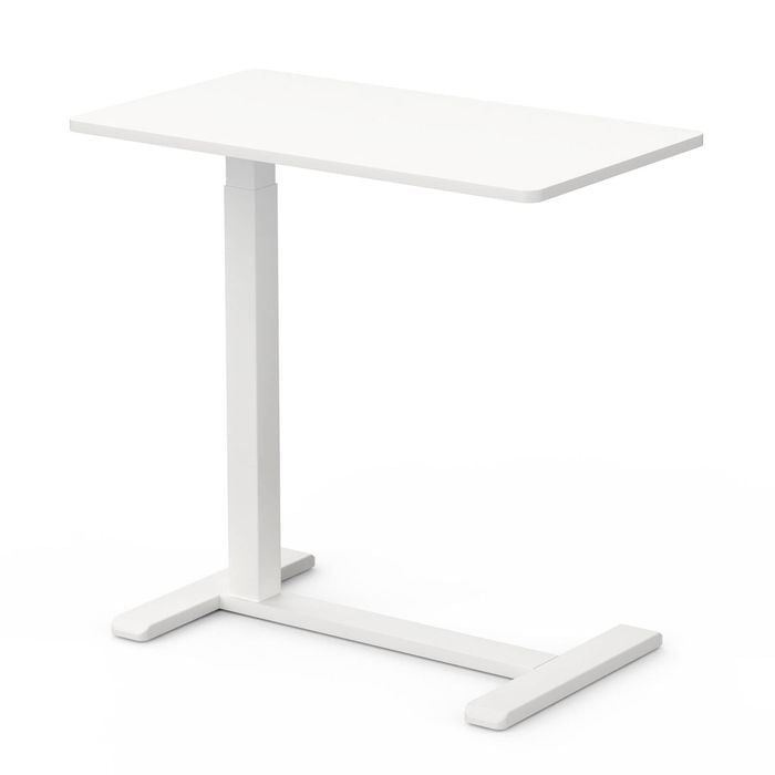 Advwin Mobile Standing Desk Pneumatic Height Adjustable Laptop Desk 70cm White