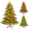 Costway 1.8M Pre-Lit Artificial Christmas Tree 3 Color Temperatures w/400 LED Lights